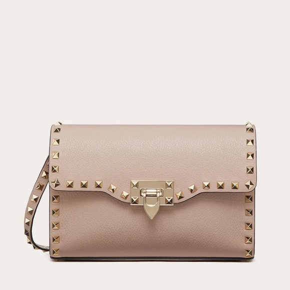 Valentino Handbags - Valentino Rockstud Grainy Calfskin Crossbody Bag